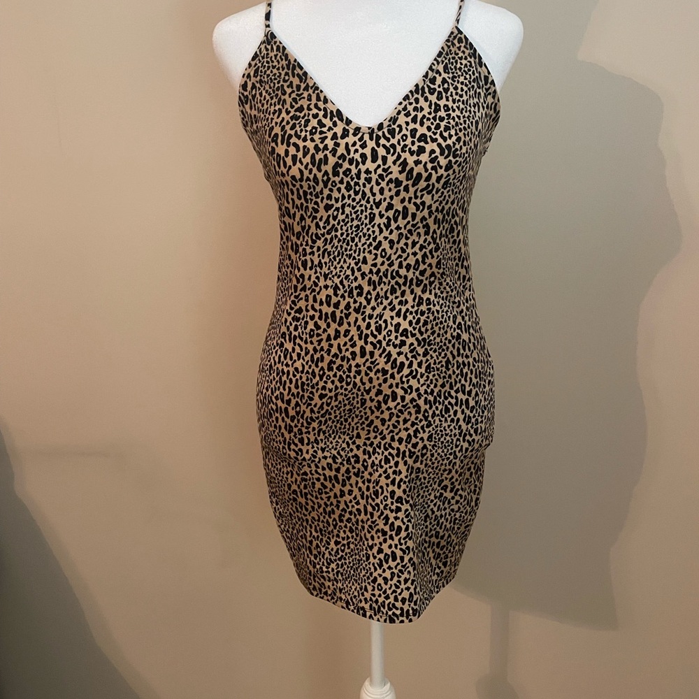 F21 leopard bodycon dress